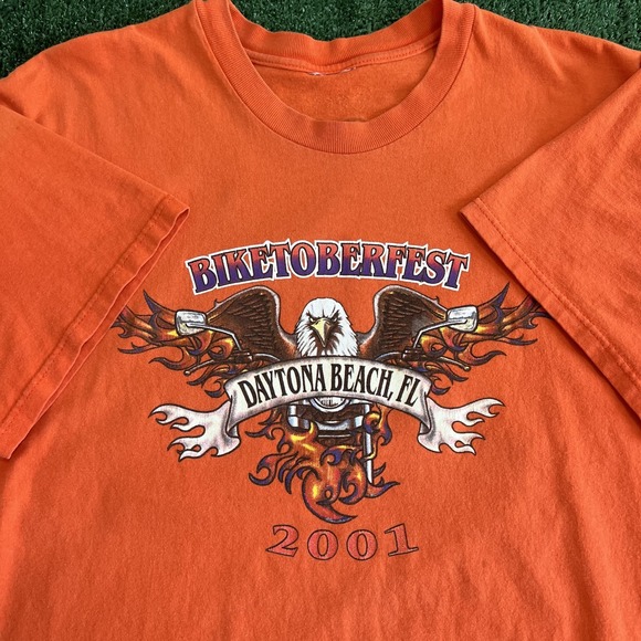 Delta Other - Vintage Biketoberfest T-Shirt Mens Large Orand Daytona Beach 2001 Tribal Y2K‎